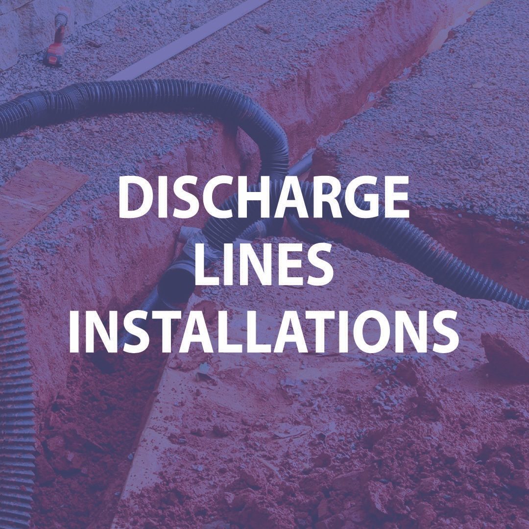 discharge lines installation